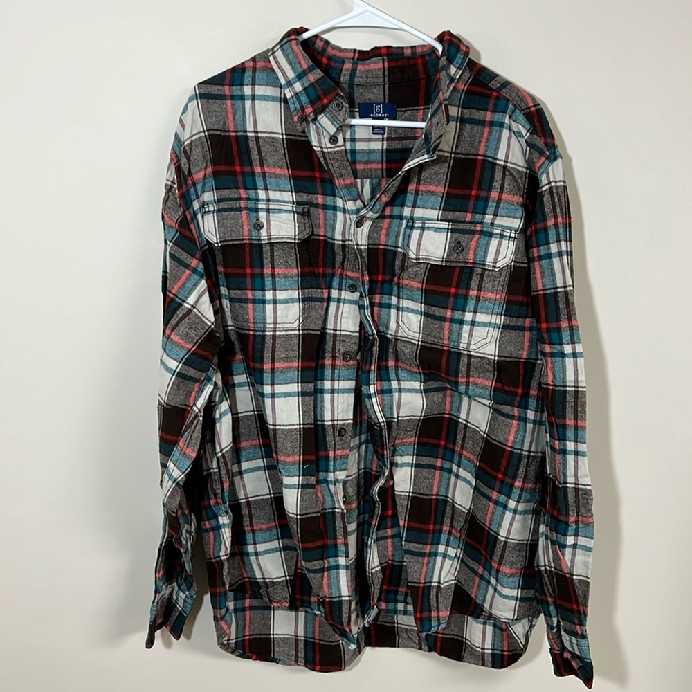 George Button Down Fleece Brown XXL